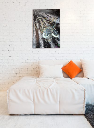 Tableau éléphant graffiti – Décoration intérieur