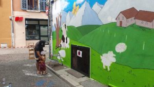 Fresque vache fromagerie